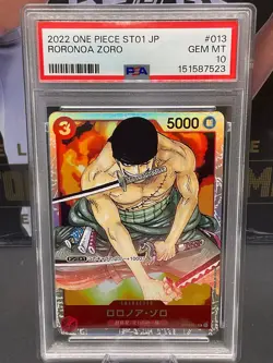2022 One Piece JP ST01-013 Roronoa Zoro PSA 10 GEM MINT - Image 1