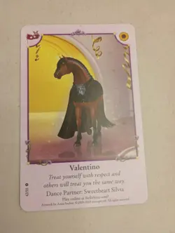Bella Sara Bella's Ball Valentino 42/55 Regular Common 2009 Horse Card CCG - Image 1