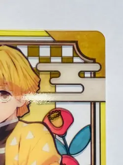 Zenitsu Demon Slayer Stained glass card Kimetsu Vrey Rare From Japan BANDAI F/S - Image 3