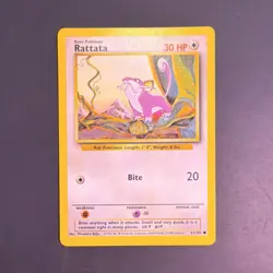 Vintage Pokemon Card - 1999 Base Set Rattata 61/102 Regular Common - Image 1