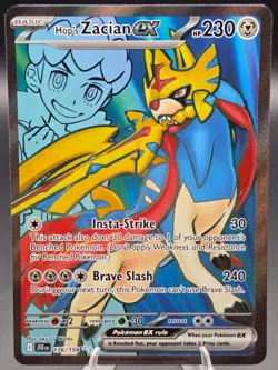 Hop's Zacian ex 176/159 Journey Together Full Art Ultra Rare Pokemon Card NM - Image 1