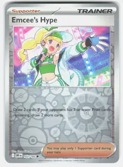 EMCEE'S HYPE 163/182 COMMON DESTINED RIVALS POKEMON REVERSE HOLO NM/M - Image 1