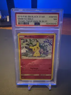 Pokemon 2019 Black Star Promo Mimikyu SM163 PSA 7 - Image 1
