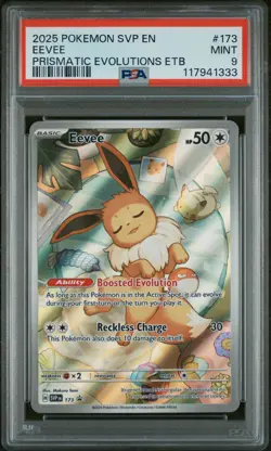 Eevee Prismatic Evolutions Etb Pokemon Svp En-Sv Black Star Promo 173 NM PSA 9 - Image 1