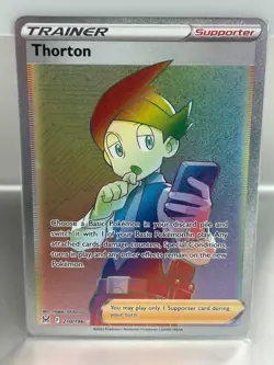 🌈🌈🌈 🌈Thorton (Rainbow) 210/196 Swsh11: Lost Origin Holo Pokemon TCG 🌈🌈🌈🌈 - Image 1