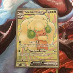 🔥Whimsicott EX 157/086 Illustration Rare White Flare Pokemon TCG NM+🔥 - Image 1