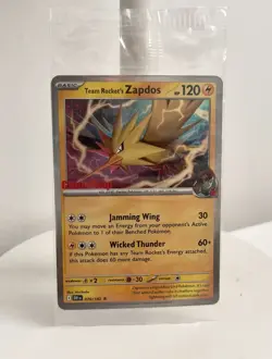 SEALED Team Rocket's Zapdos 070/182 Pokemon Destined Rivals GameStop Promo x1 - Image 1