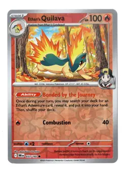 Ethan's Quilava 033/182 Common Destined Rivals Pokemon Reverse Holo Near Mint - Image 1