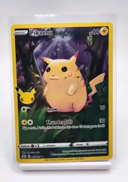 PIKACHU 2021 POKEMON CELEBRATIONS CLASSIC RARE FULL ART 005/025 - Image 1