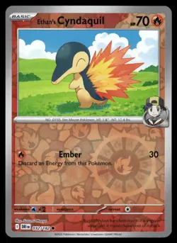 Ethan's Cyndaquil 032/182 Common Destined Rivals Pokemon Reverse Holo NM - Image 1