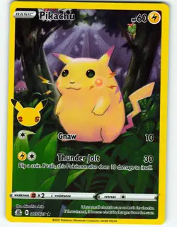 Pikachu - Full Art Holo - 005/025 Celebrations - Pokemon TCG - 2021 - Image 1