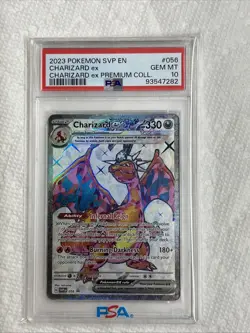 2023 Pokemon S&V Charizard EX Prem Coll Promo 056 PSA 10 Free Shipping - Image 1