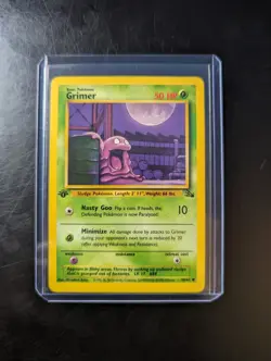 Pokemon TCG Grimer Fossil 48/62 1st Edition Common - Image 1