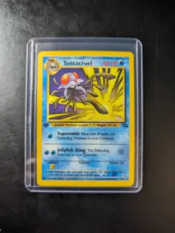 Pokemon TCG Tentacruel Fossil 44 1st Edition Uncommon - Image 1