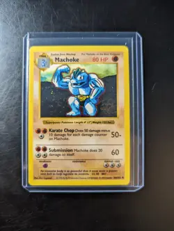 Pokemon TCG Machoke Base Set 34/102 Shadowless Uncommon - Image 1