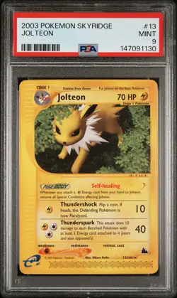 2003 POKEMON SKYRIDGE #13 JOLTEON PSA 9 - Image 1