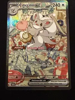 Cinccino EX SIR 119/086 English Version Chaos Rising NM Pokemon TCG - Image 1