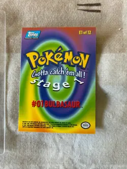 Topps Pokemon Bulbasaur #1 Blue Label First Movie #E1 of 12 NM - Image 2