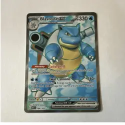 Pokemon Blastoise ex 184/165 Scarlet & Violet 151 Ultra Rare Full Art Holo EN - Image 1