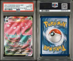 2021 Pokemon SWSH Black Star Promo Venusaur VMAX Full Art Battle Box #102 PSA 10 - Image 3