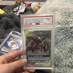 Pokemon Umbreon & Darkrai GX SM241 SM Black Star Promo Holo TAG TEAM PSA 9 - Image 1