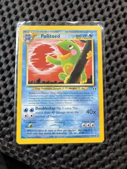 LP Unlimited Politoed 27/75 Rare Neo Discovery Pokemon Tomokazu Komiya - Image 1