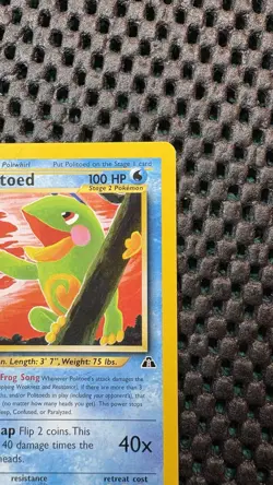 LP Unlimited Politoed 27/75 Rare Neo Discovery Pokemon Tomokazu Komiya - Image 3