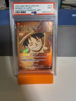 One Piece Monkey D. Luffy Wanted Alt Art PSA 9 OP03-012 - Image 1