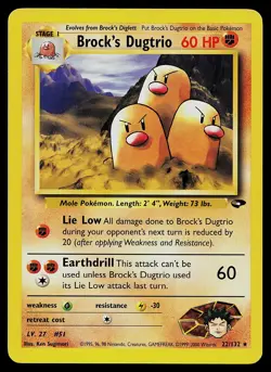 Pokemon Card - Brock's Dugtrio Gym Challenge 22/132 Rare - Image 1