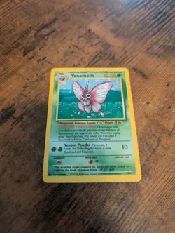 Venomoth 13/64 Jungle No Symbol Error Holo Rare Pokemon Card - Image 1