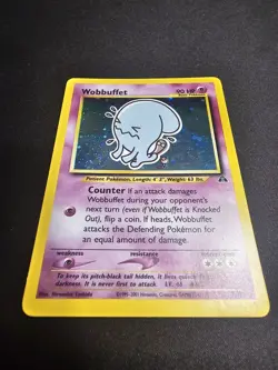 Wobbuffet 16/75 Holo Rare Neo Discovery WoTC 2001 - Pokemon TCG Card SWIRL NM - Image 5