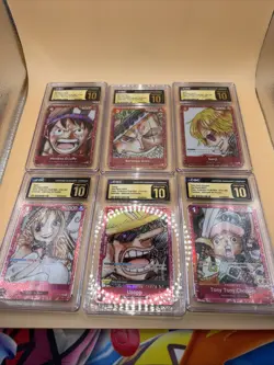 One Piece Premium Card Collection - FILM RED full set Graded CGC Pristine 10 - Image 1