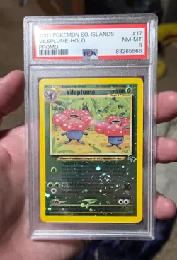 Pokemon Vileplume Reverse Holo Card 17/18 Southern Islands Promo PSA8 SWIRL - Image 1