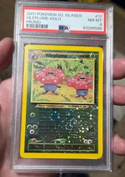 Pokemon Vileplume Reverse Holo Card 17/18 Southern Islands Promo PSA8 SWIRL - Image 2