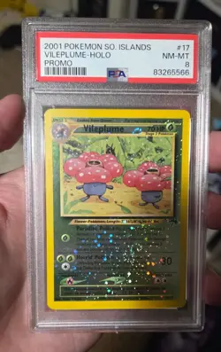 Pokemon Vileplume Reverse Holo Card 17/18 Southern Islands Promo PSA8 SWIRL - Image 3