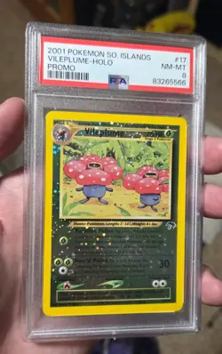 Pokemon Vileplume Reverse Holo Card 17/18 Southern Islands Promo PSA8 SWIRL - Image 5