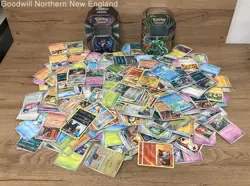 Pokemon TCG Bulk Lot 2 Tins Full of Cards 4lb Collection Incl. Holo - Image 1