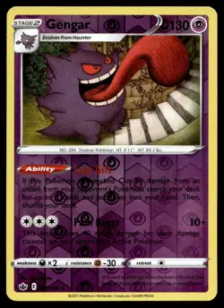 Gengar 57/198 Pokemon Card Chilling Reign Rare 130 HP Reverse Holo LP E29 - Image 1