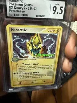 Manectric Prerelease Stamped Promo EX Deoxys 2005 Pokemon Card - Image 2