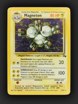 Magneton Fossil 11/62 Holo Pokemon Card 1999 WOTC, Excellent Condition - Image 1