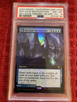 MTG Foil Sea Gate Restoration - Reborn Extended Art PSA 8 NM—MT - Image 1