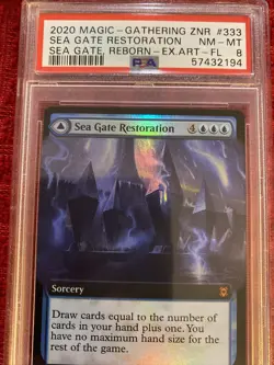 MTG Foil Sea Gate Restoration - Reborn Extended Art PSA 8 NM—MT - Image 2