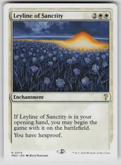 Leyline of Sanctity (White Border) Rare Mystery Booster 2 14 MTG Near Mint 2024 - Image 1