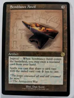 Semblance Anvil (Schematic) The Brothers' War: Retro Frame Artifacts - MTG RARE - Image 1
