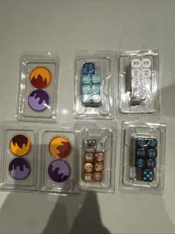 Pokemon TCG Dice Lot 16mm Speckled, Multicolor, 7pc - Image 1