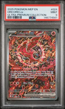 2025 Pokemon MEP Black Star Promo ORICORIO EX #24 PSA 9 - Image 1