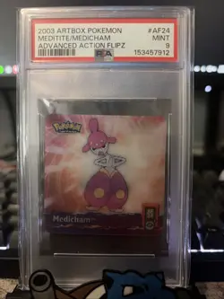 VINTAGE 2003 POKEMON Advanced Action Flipz Meditite/Medicham- PSA 9 - Image 1