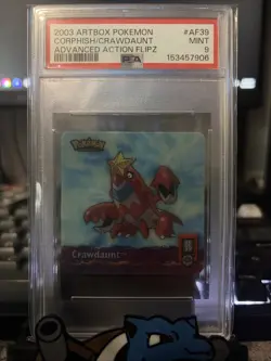 VINTAGE 2003 POKEMON Advanced Action Flipz Corphish/Crawdaunt- PSA 9 - Image 1