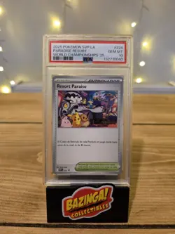 2025 Pokemon Worlds Paradise Resort SVP 224 Promo PSA 10 Latin American Spanish - Image 1