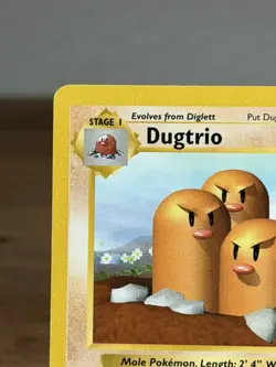 Pokemon Dugtrio 19/102 Shadowless Base Set WOTC Vintage NM - Image 3